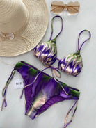 Bikini Donna Me Fui Triangolo con Slip Fisso Fantasia 0440X21