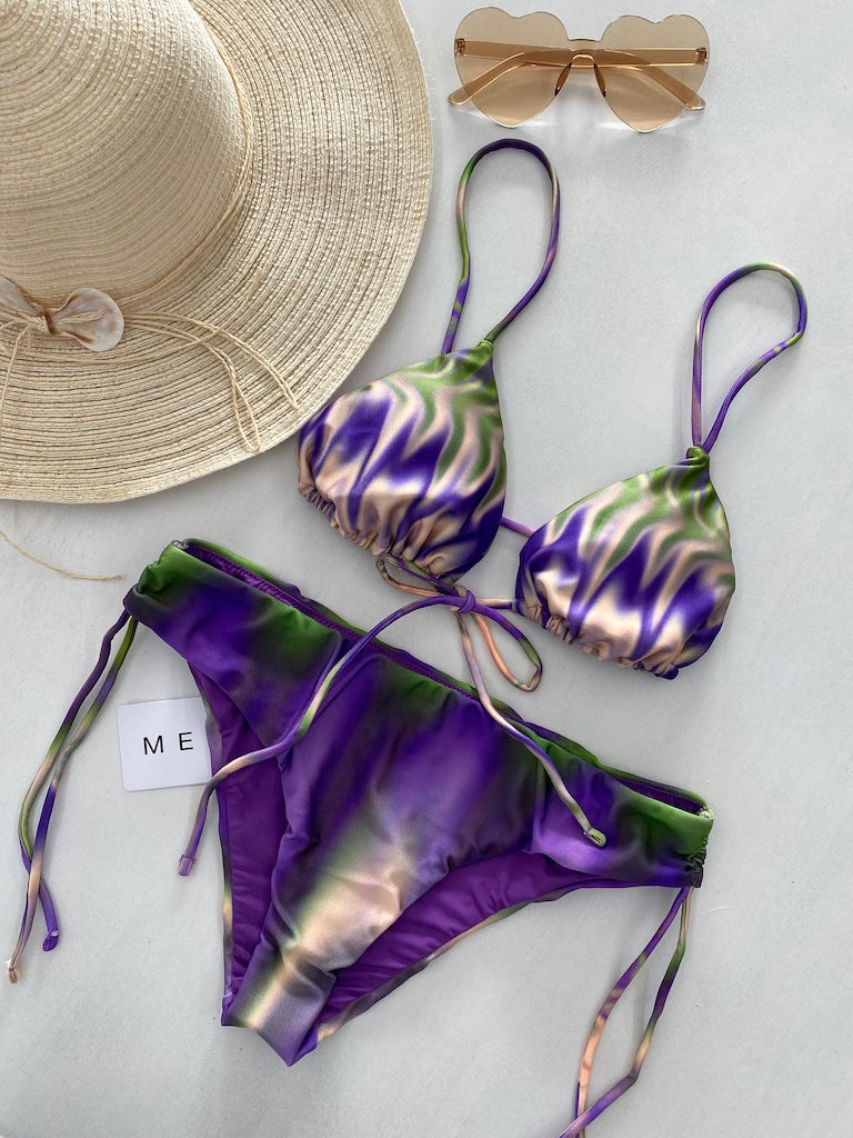 Bikini Donna Me Fui Triangolo con Slip Fisso Fantasia 0440X21