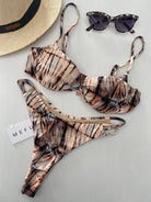 Bikini Donna Me Fui Reggiseno con Ferretto e Slip Regolabile Fantasia 0321X15