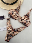 Bikini Donna Me Fui Top Con Slip Americano Fisso Fantasia 0331X15
