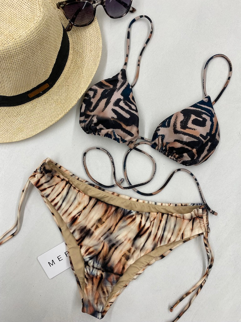 Bikini Donna Me Fui Triangolo con Slip Fisso Fantasia 0340X17