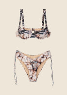 Bikini Donna Me Fui Reggiseno con Ferretto e Slip Americano Coprente Fantasia 0341X17