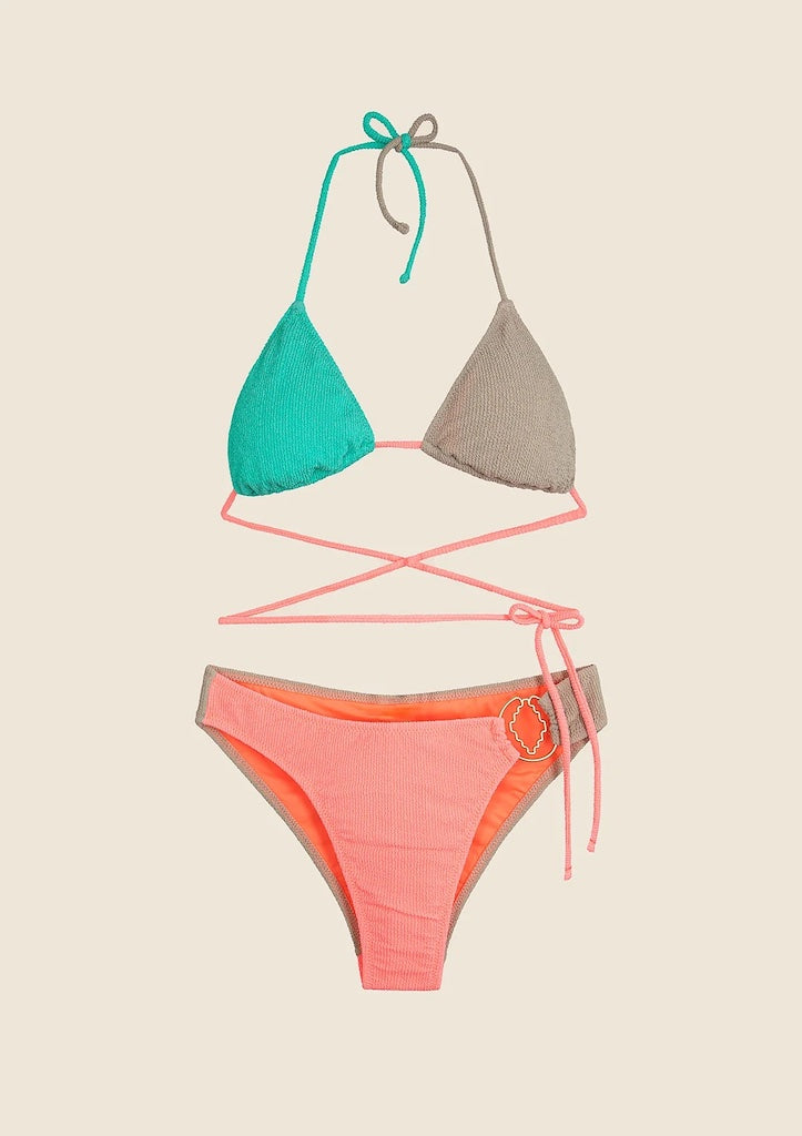 Bikini Donna Me Fui Triangolo con Slip Fisso Color Block 0500CR