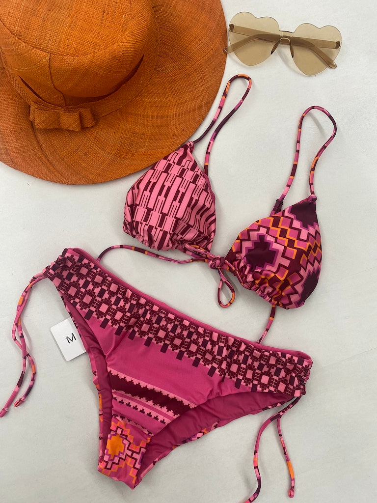 Bikini Donna Me Fui Triangolo con Slip Fisso Fantasia 0640X30