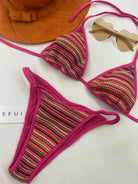 Bikini Donna Me Fui Triangolo con Slip Regolabile Fantasia 0610FX