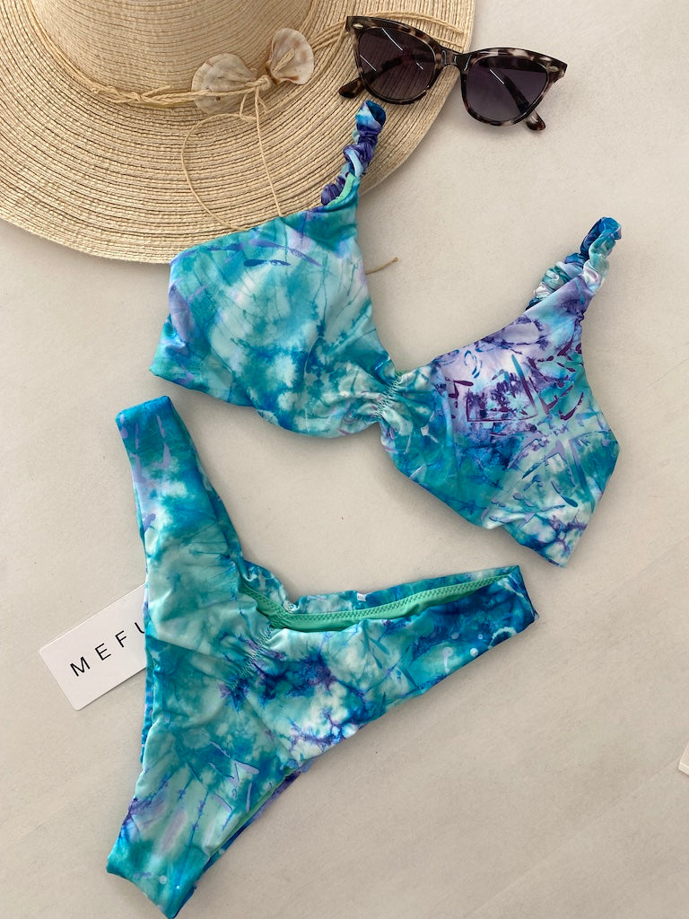 Bikini Donna Me Fui Top Con Slip Americano Fisso Fantasia 0741X31