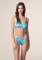 Bikini Donna Me Fui Top Con Slip Americano Fisso Fantasia 0741X31