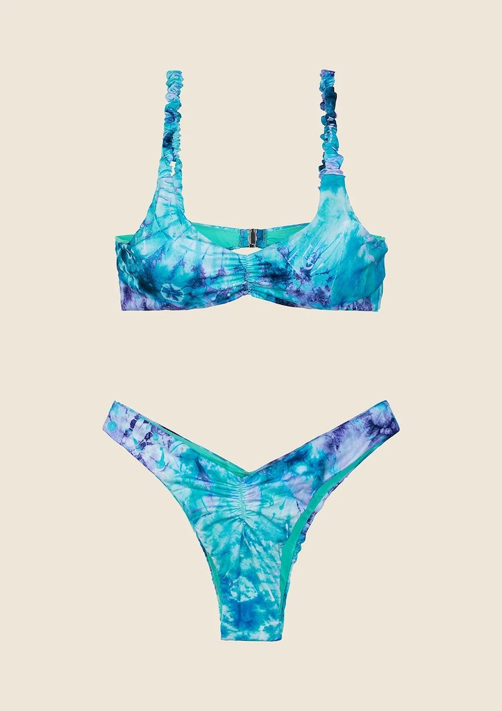 Bikini Donna Me Fui Top Con Slip Americano Fisso Fantasia 0741X31