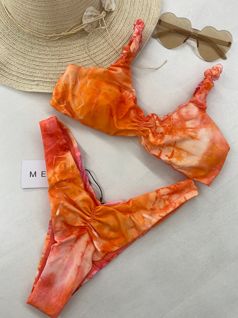 Bikini Donna Me Fui Top Con Slip Americano Fisso Fantasia 0741X32