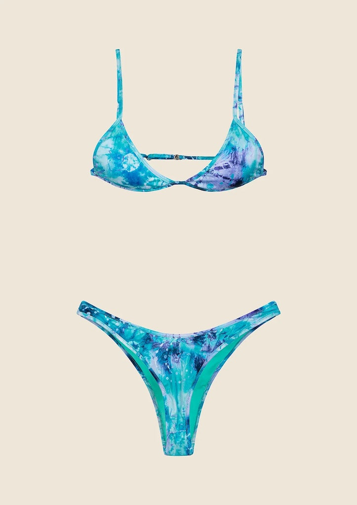 Bikini Donna Me Fui Triangolo con Slip Americano Fisso Fantasia 0700X31