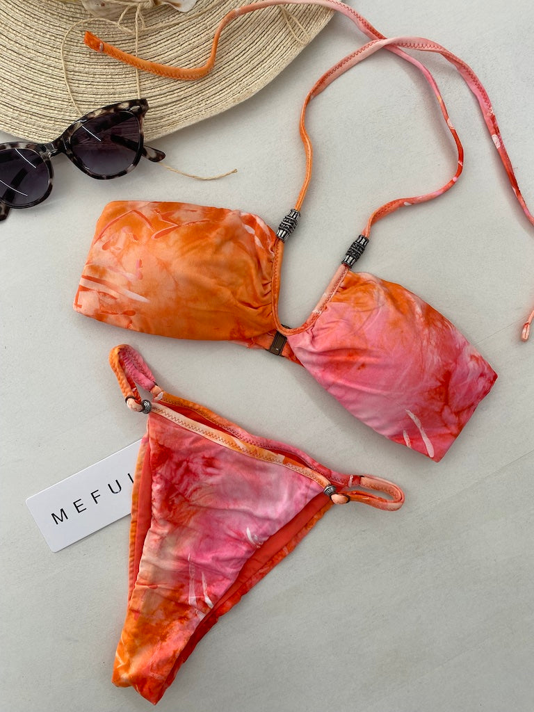 Bikini Donna Me Fui Fascia con Ferretto e slip Regolabile Fantasia 0721X32