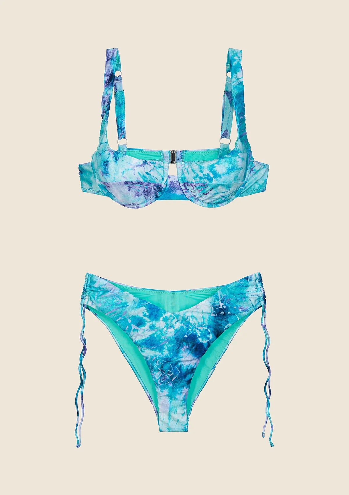 Bikini Donna Me Fui Reggiseno con Ferretto e Slip Americano Coprente Fantasia 0751X31