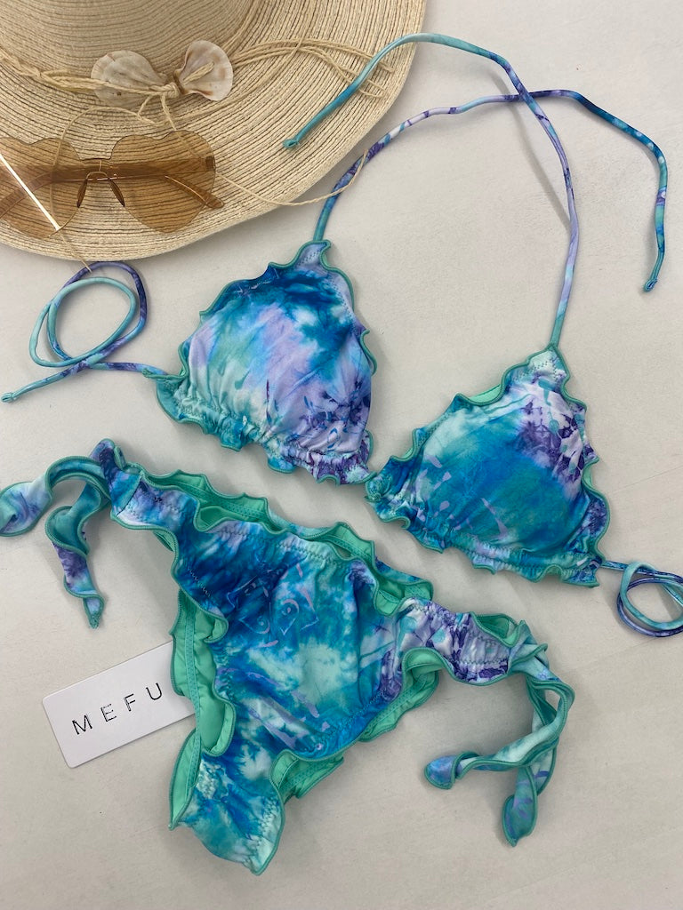 Bikini Donna Me Fui Triangolo con Slip Regolabile Fantasia 1500X31