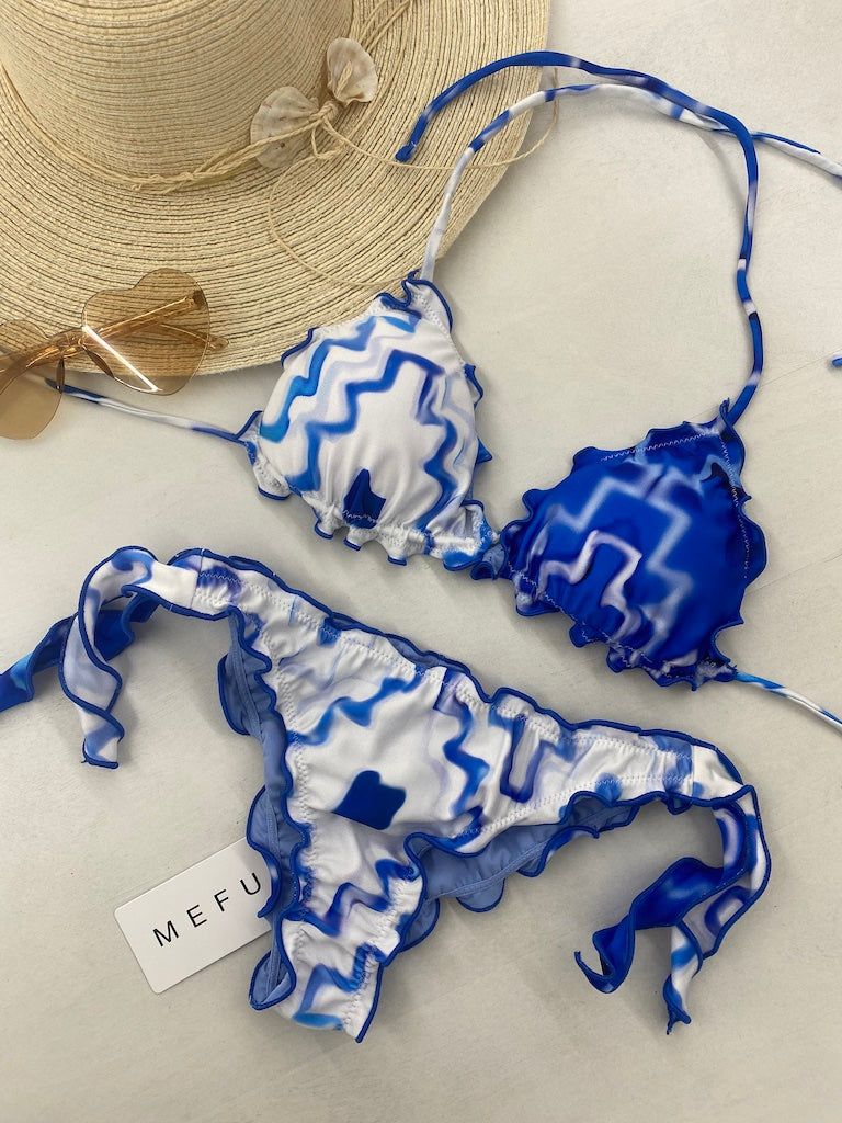 Bikini Donna Me Fui Triangolo con Slip Regolabile Fantasia 1500X06