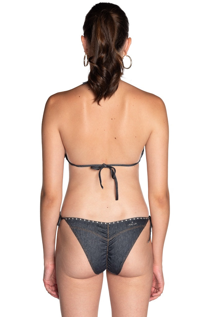 Bikini Triangolo Jeans Borchie Pin Up Stars