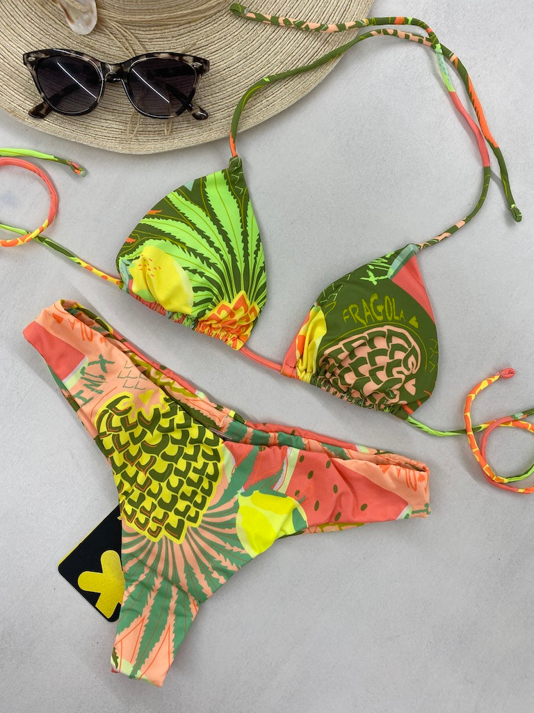 Bikini Donna F**K Triangolo con Slip Americano Fisso Fantasia 2108X15