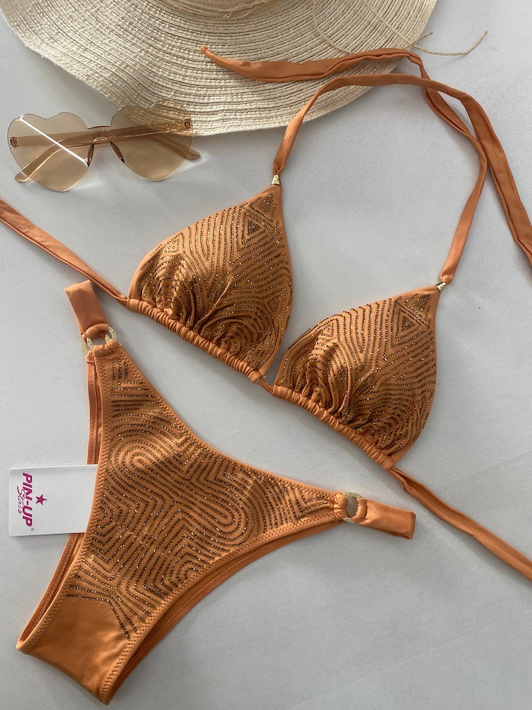 Bikini Triangolo Strass Tribale Pin Up Stars