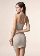Vestito Corto Me Fui Beige 0509BG