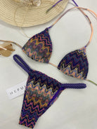 Bikini Donna Me Fui Triangolo con Slip Fisso Fantasia 0410PR