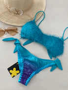 Bikini Donna F**K Top con Slip Regolabile Fantasia 1132X46