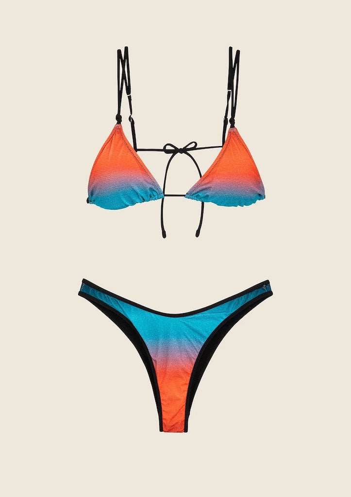 Bikini Donna F**K Triangolo con Slip Americano Fisso Fantasia 1100X48