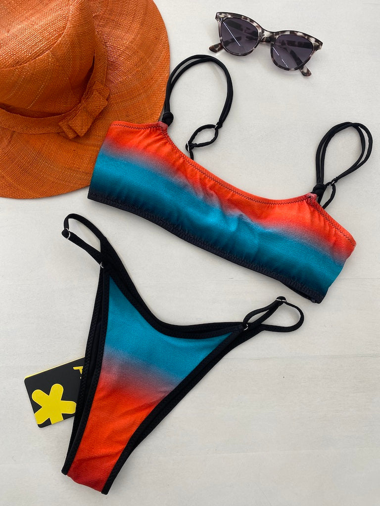 Bikini Donna F**K Top con Slip Fisso Fantasia 1101X48