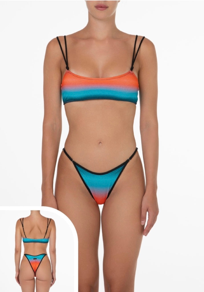 Bikini Donna F**K Top con Slip Fisso Fantasia 1101X48