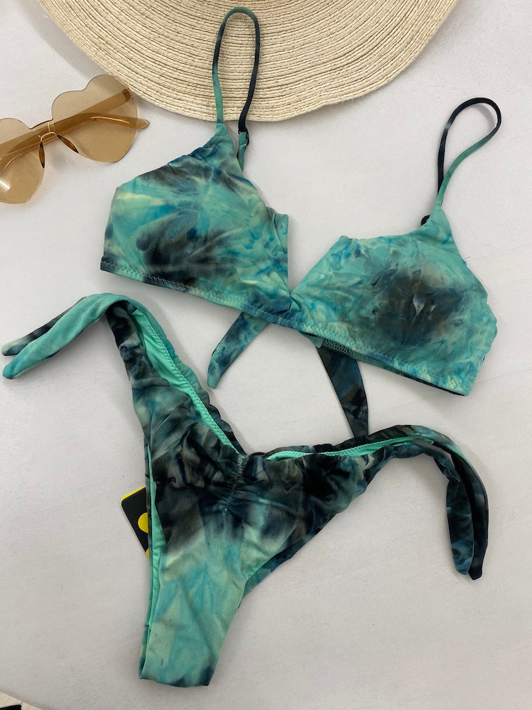 Bikini Donna F**K Top con Slip Regolabile Fantasia 0503AQ