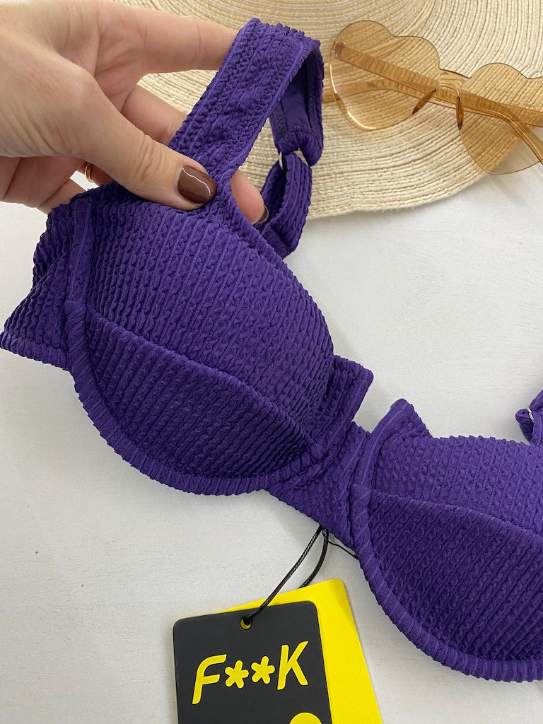 Reggiseno con Ferretto Donna F**K Viola 1202PR