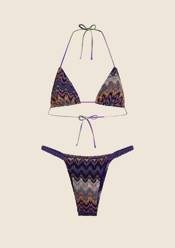 Bikini Donna Me Fui Triangolo con Slip Fisso Fantasia 0410PR