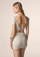Crop Top Donna Me Fui Beige 0506BG
