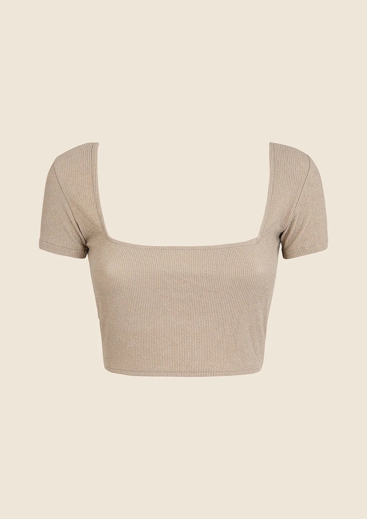 Crop Top Donna Me Fui Beige 0506BG