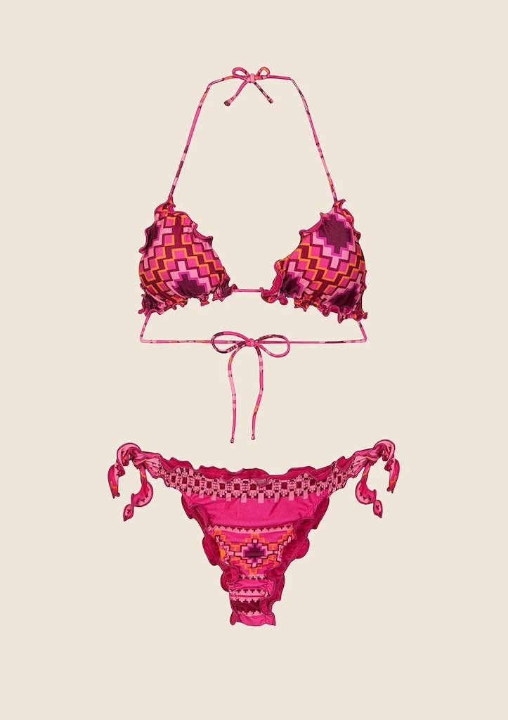 Bikini Donna Me Fui Triangolo con Slip Regolabile Fantasia 1500X30