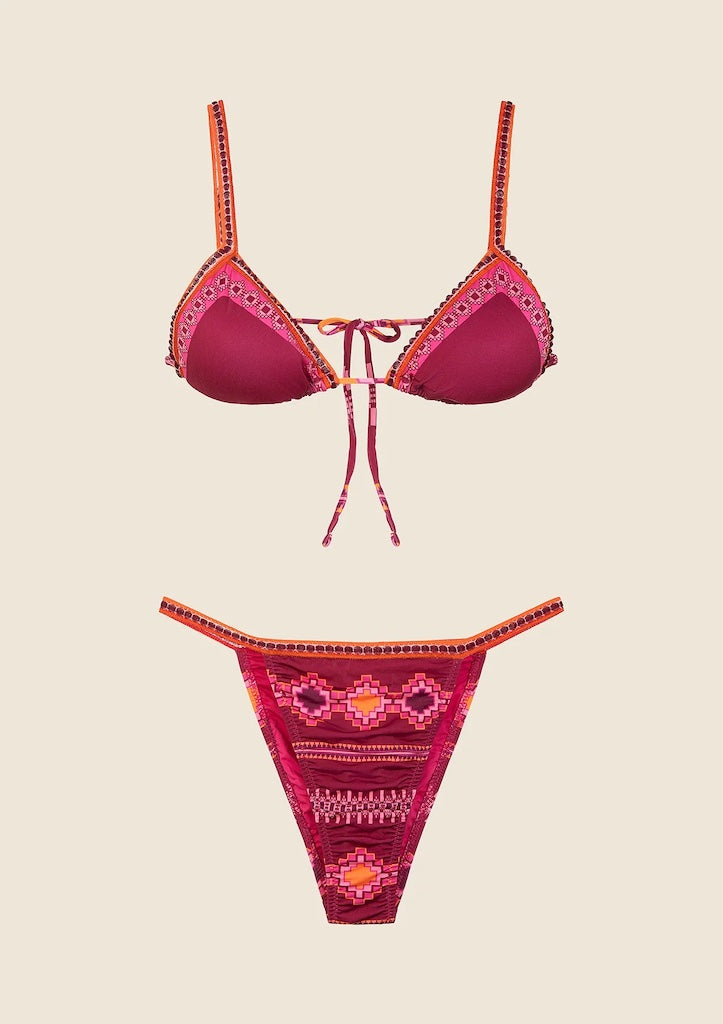 Bikini Donna Me Fui Triangolo con Slip Regolabile Fantasia 0600X27