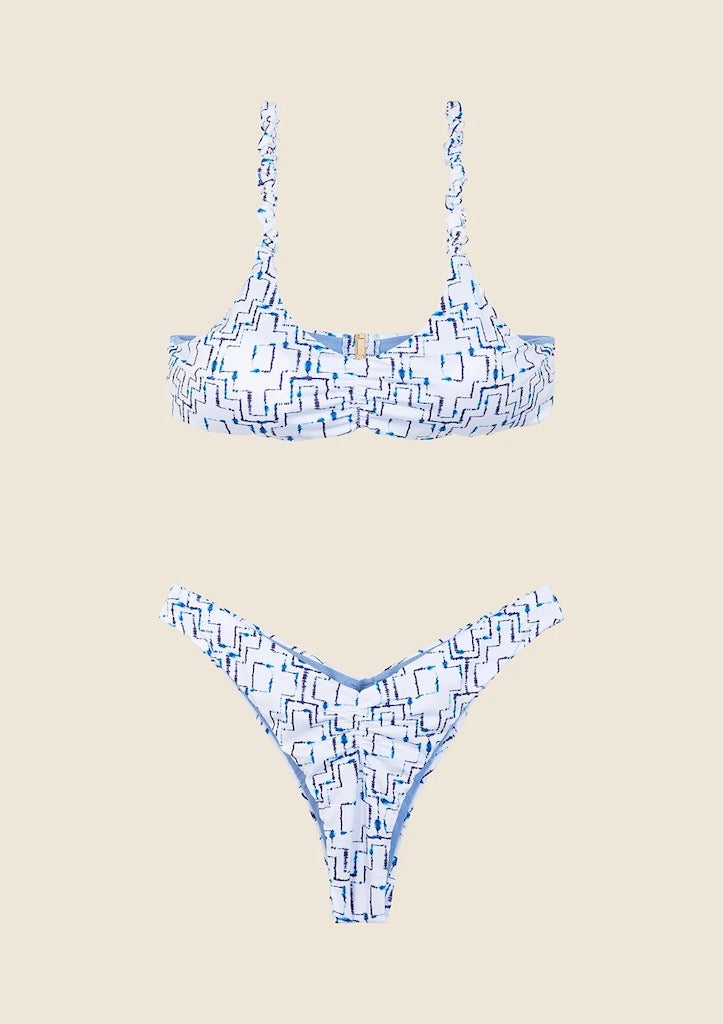 Bikini Donna Me Fui Top Con Slip Americano Fisso Fantasia 0031X01