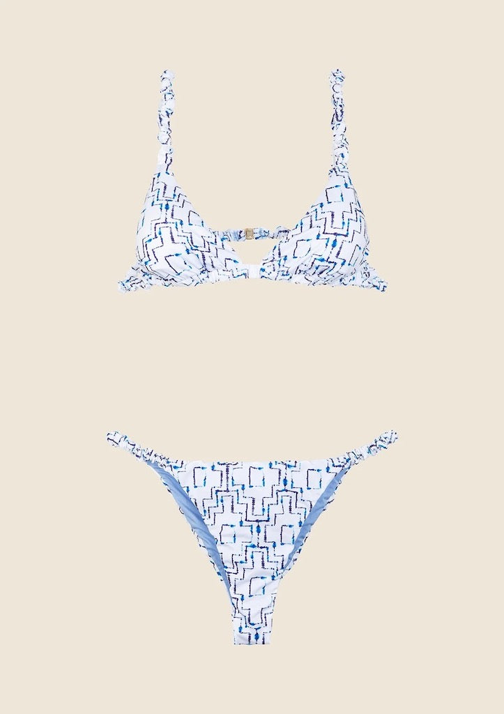 Bikini Donna Me Fui Triangolo Con Slip Fisso Fantasia 0030X01