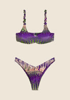 Bikini Donna Me Fui Top Con Slip Americano Fisso Fantasia 0431X20