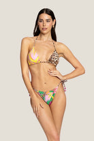 Bikini Donna 4Giveness Triangolo con Slip Laccetti Fantasia 5159