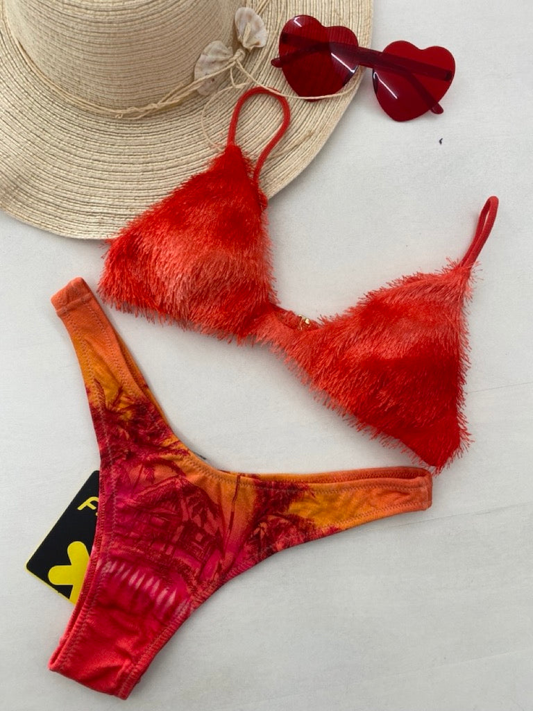 Bikini F**K Top con Americano Fisso Fantasia 0741X17