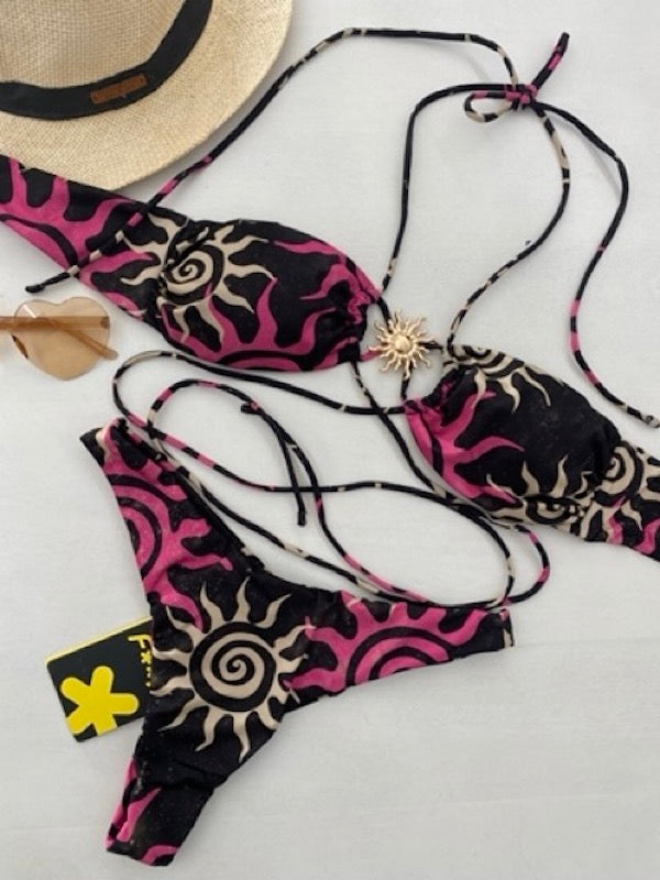 Bikini F**K Fascia con Slip Fisso Fantasia 0831X03