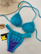 Bikini Donna F**K Triangolo con Slip Brasiliano Fisso Fantasia 1131X46