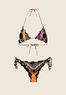 Bikini Donna F**K Triangolo con Slip Regolabile Fantasia 2212X05