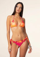 Bikini Donna F**K Triangolo con Slip Regolabile Fantasia 2210X17