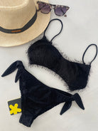 Bikini Donna F**K Top con Slip Regolabile Nero 1122-BK