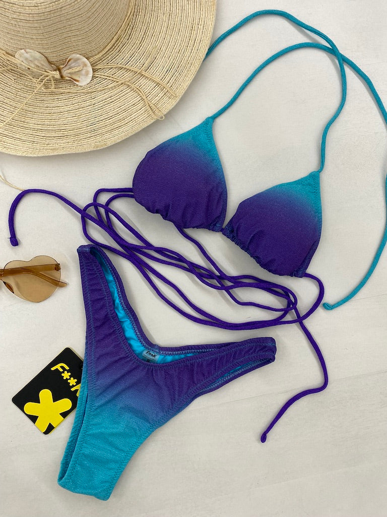 Bikini Donna F**K Triangolo con Slip Americano Fisso Degradè 1151X46