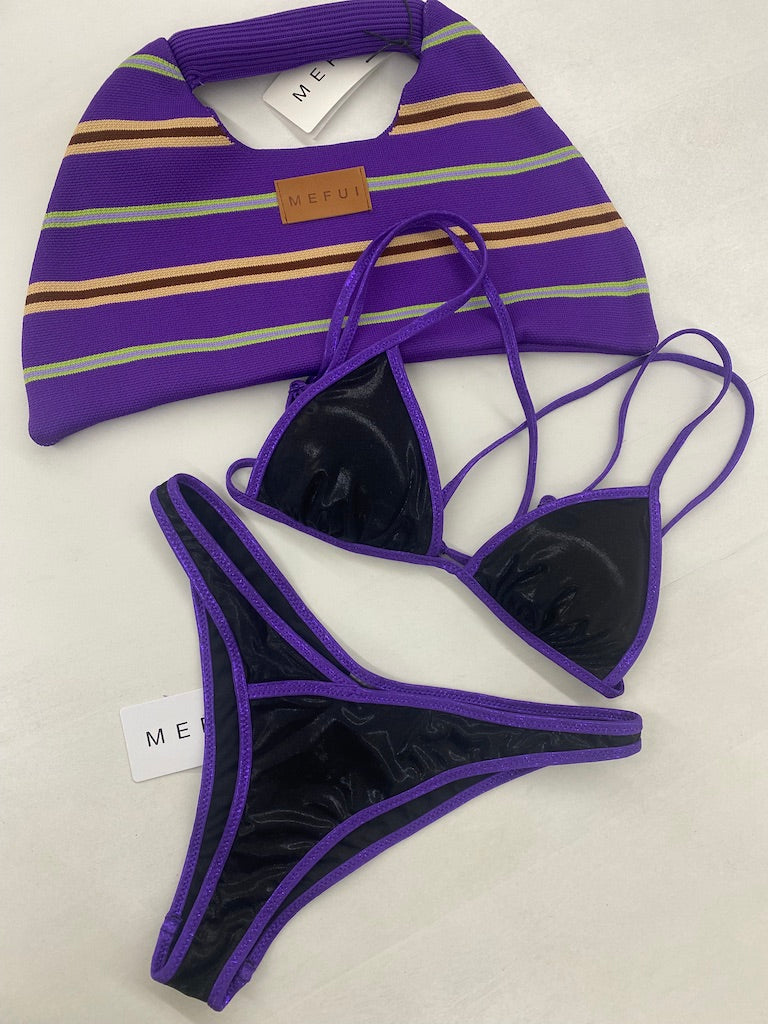 Bikini Donna Me Fui Triangolo con Slip Americano Fisso 0801_BK