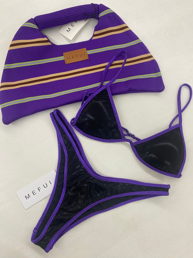 Bikini Donna Me Fui Triangolo con Slip Americano Fisso 0800_BK