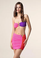 Gonna Corta Donna Me Fui Color Block 0507PR