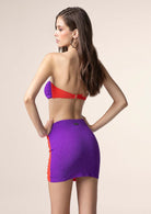 Gonna Corta Donna Me Fui Color Block 0507PR