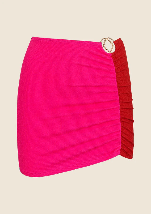 Gonna Corta Donna Me Fui Color Block 0507PR